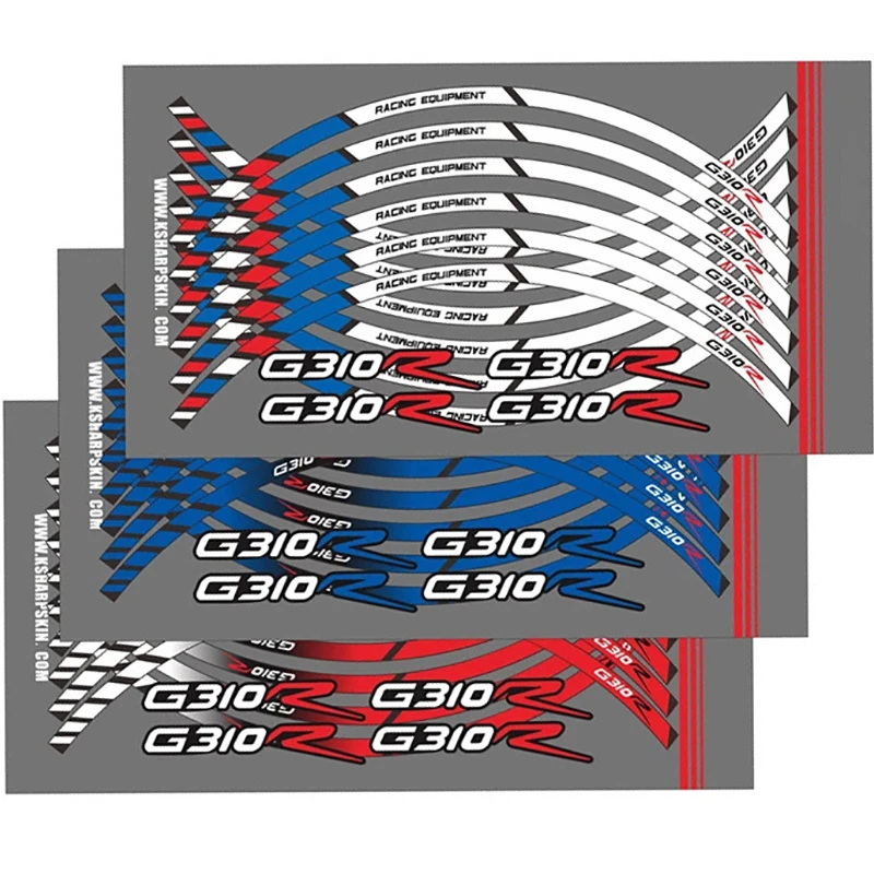 

12 Strips Motorcycle Accessories Outer Wheel Sticker Rim Reflective Decoration Decals For BMW G310R g310r Moto Stickers Applique