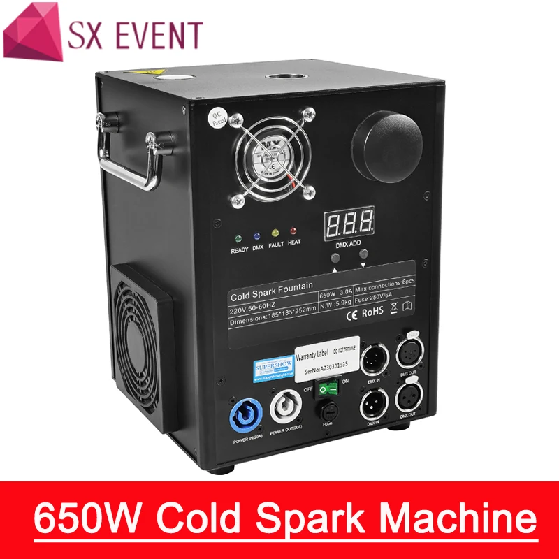 650W Cold Spark Firework Machine For Wedding Celebration Dmx And Remote Control Spark Fountain Sparkular Machine For Stage