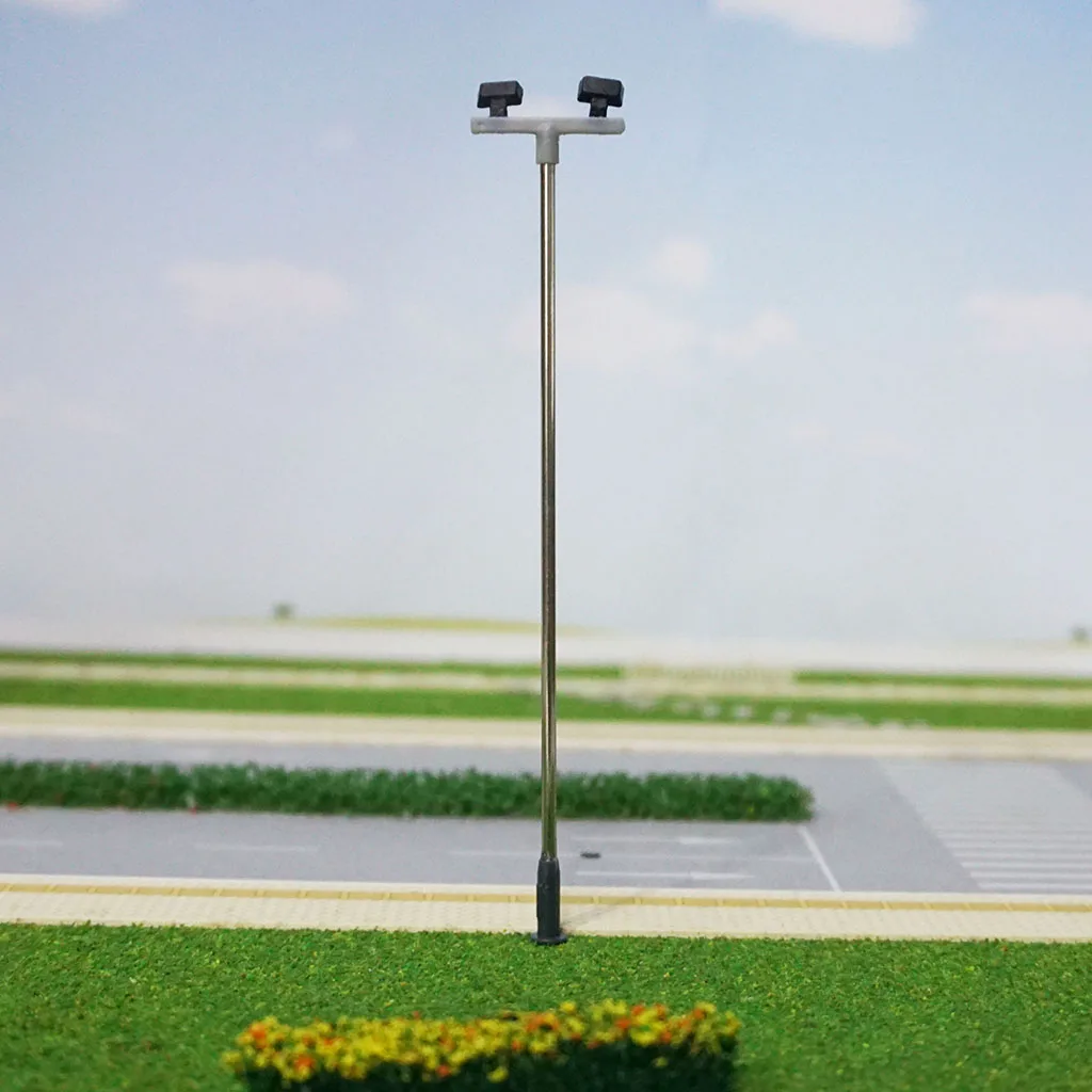 5 Pcs Ho Oo Schaal Model Trein Licht Railway Led Lamp Post Straatverlichting Gebouw Landschap Layout Model Accessoires & landschap