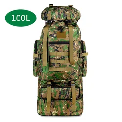 Large Capacity Outdoor Tactical Backpack, Mountaineering, Camping, Hiking, Military Molle, Water-repellent, Bag, 100L