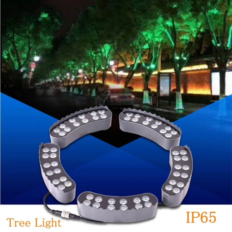 Led Tree Hugger Lights Ring Pack Post Light Free Splicing Outdoor Tree Lighting Landscape Lamp Floodlight RGB Yard Decoration