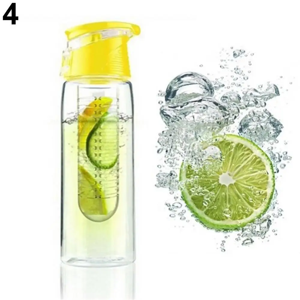 60% Hot Sale Portable Camping Sports Lemon Juice Fruit Infusing Infuser Water Bottle 800ML Cycling Equipment