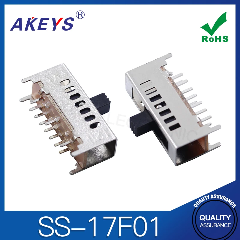 SS-17F01 (1P7T) Handle Height 5mm 7-gear Toggle Switch 4 fixed pins 10 pin vertical straight plug