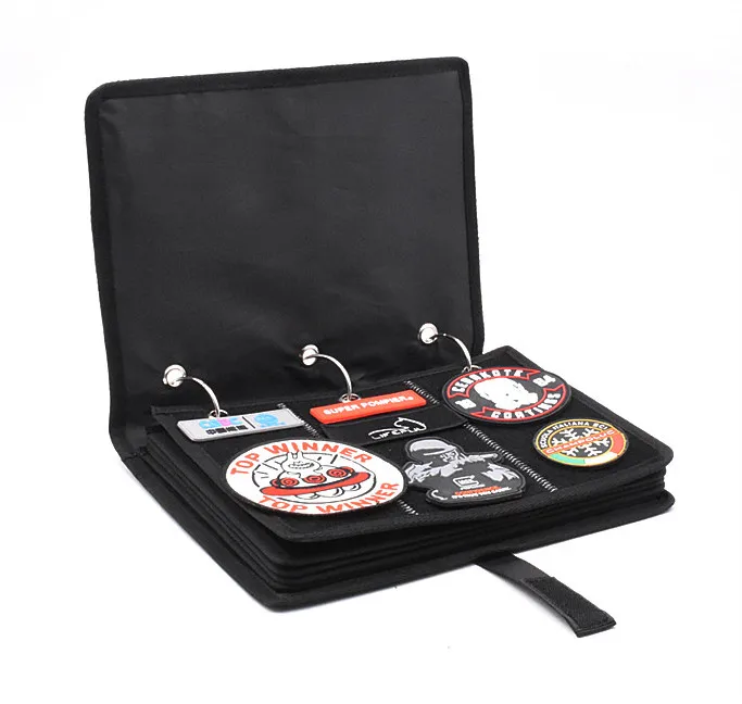 Embroidery Patch Collection Display Book with Detachable Metal Buckle PVC Armband Finishing Storage Hanging Bag for Posters