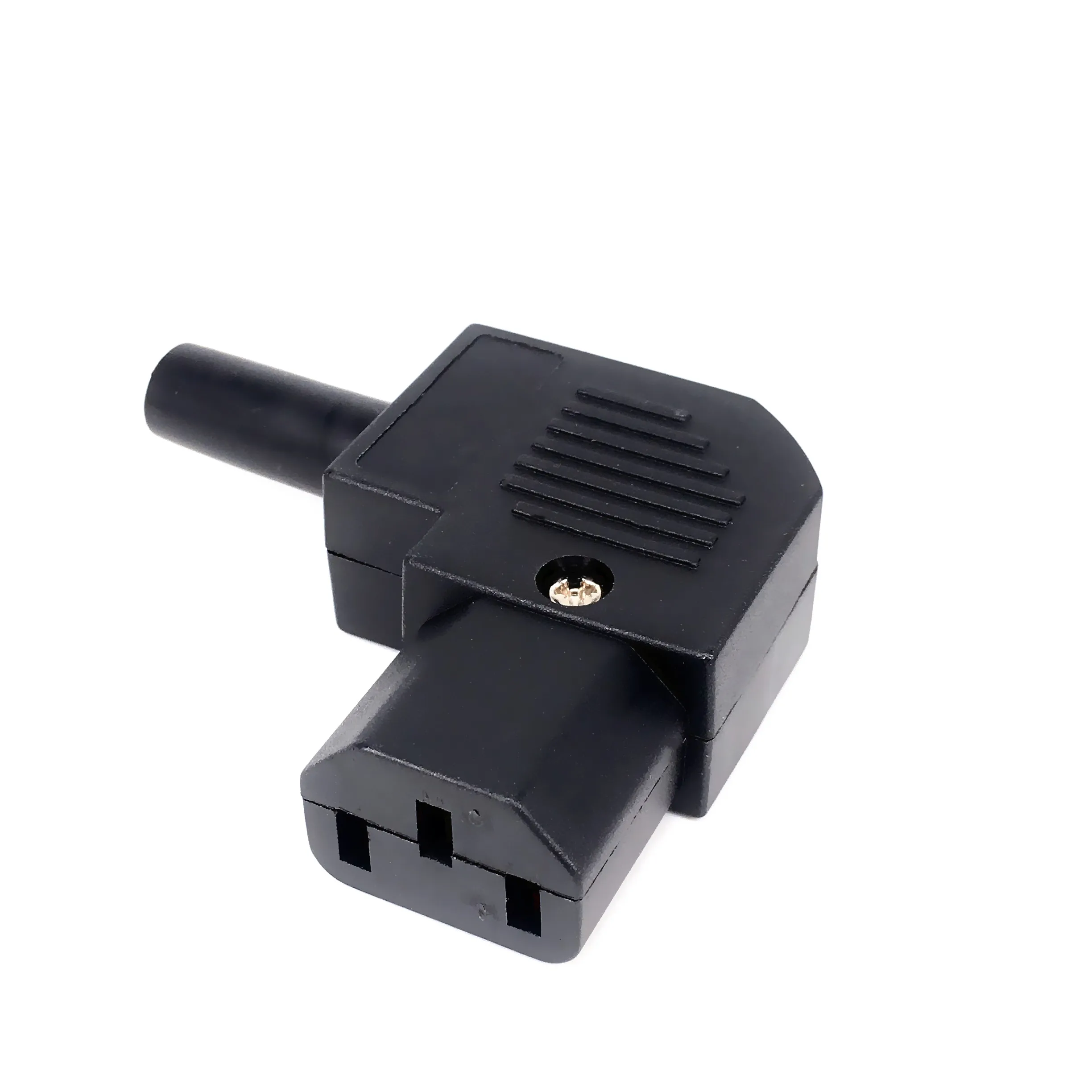 IEC C13 Right Angle Rewirable Horizontal Connector 125V-250V C13 90 Degree Plug