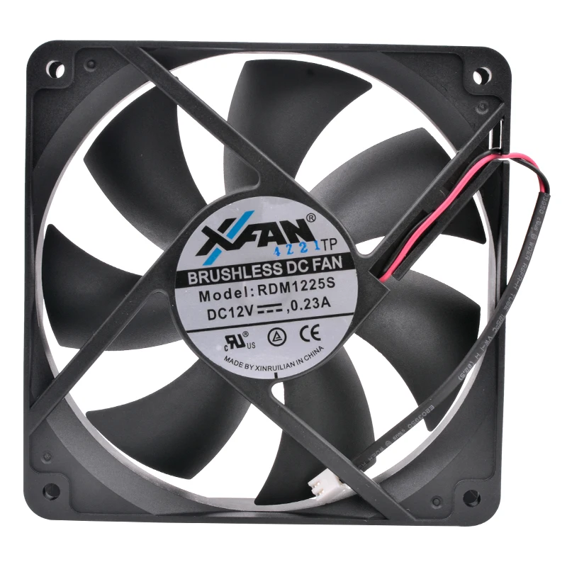 RDM1225S 12 см 120 мм вентилятор 120x120x25 мм 12025 DC12V 0,23A 2 провода 2pin перевернутый вытяжной вентилятор охлаждения для блока питания корпуса