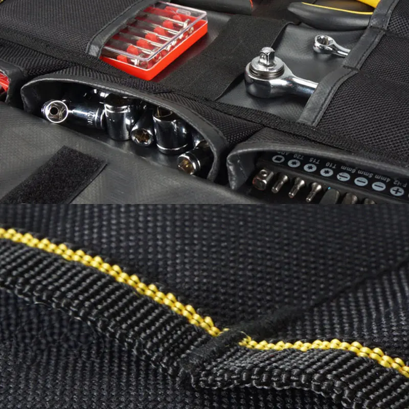 Socket Wrench Tool Roll Up Bag Oxford Cloth Multifunction Electrician Tool Roll Pouch Organizers Holder Tool Belt