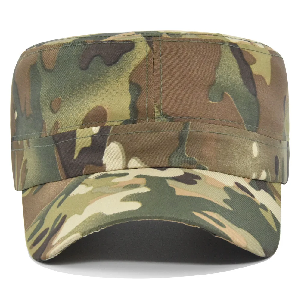 Classic Vintage Flat Top Men Tactical Army Camouflage Flat Cap Hats For Women Men Summer Camo Army Baseball Caps Adjustable