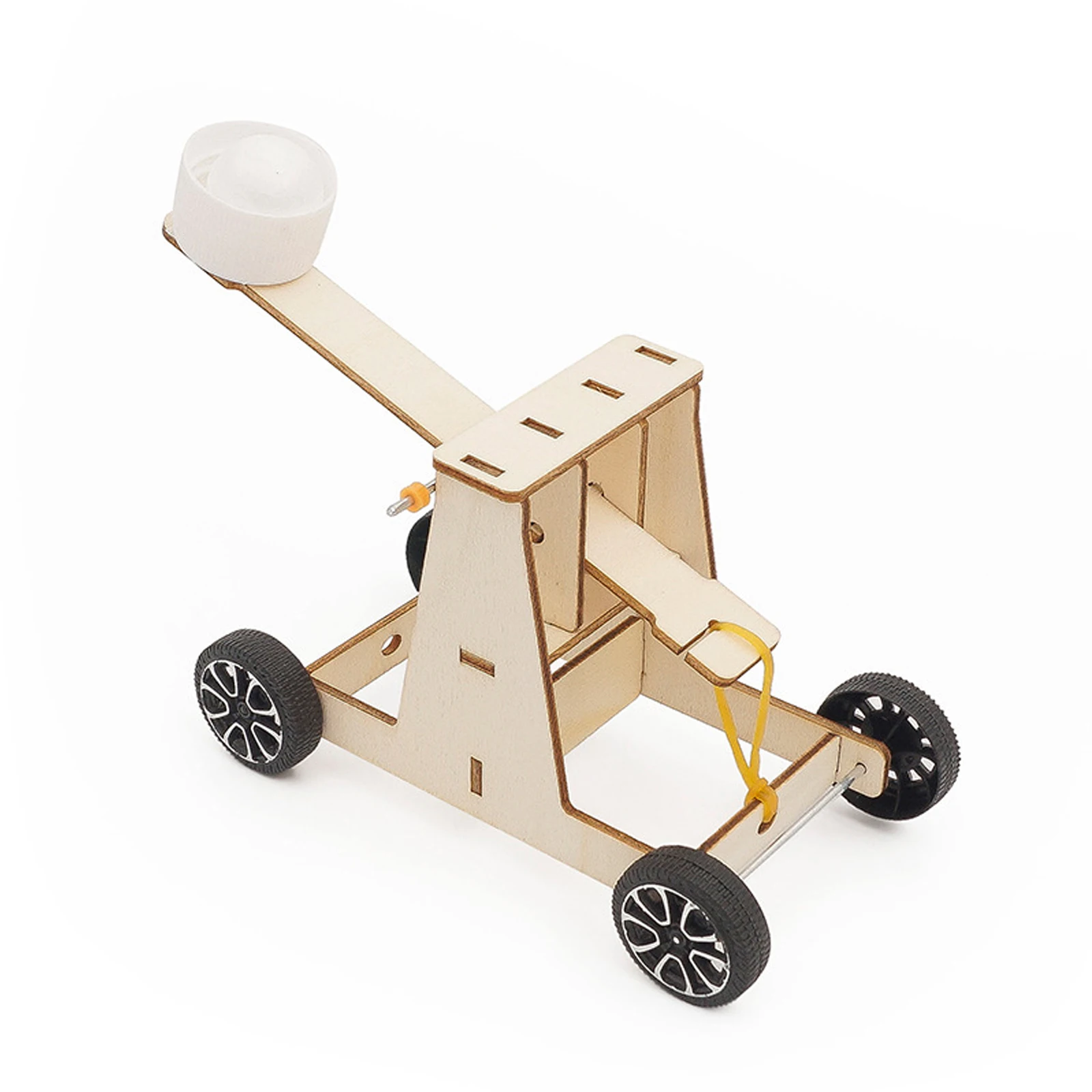 Wooden Catapult Model Kit DIY Trebuchet Educational Science Assembly Building Blocks Toys for Children Physics Experiment Games