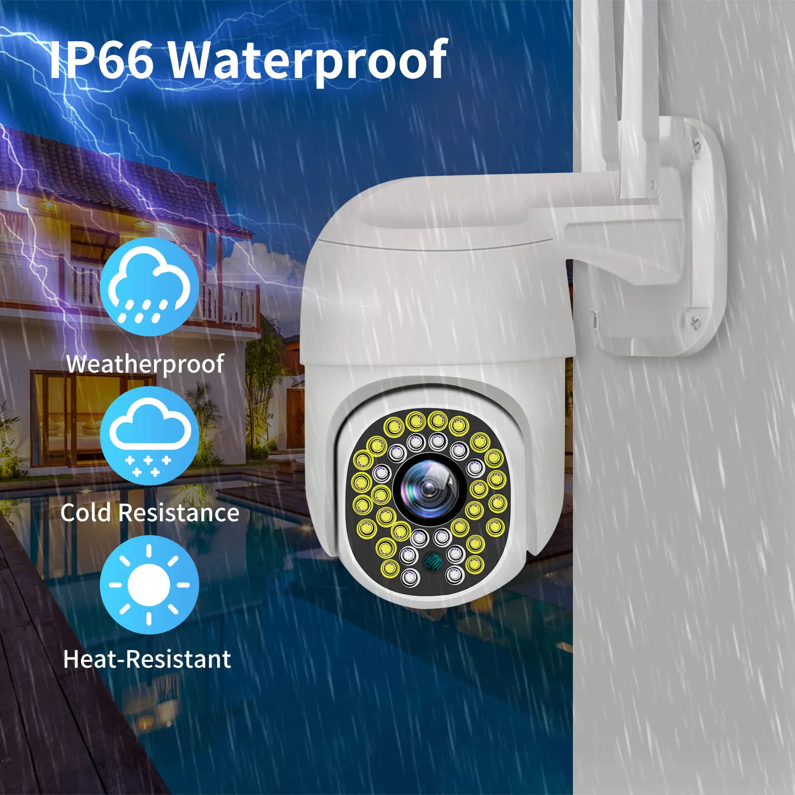 AZISHN 5MP PTZ Wifi IP Camera Outdoor 4X Digital Zoom AI Human Detect Wireless Camera H.265 P2P Audio 2MP Security CCTV Camera