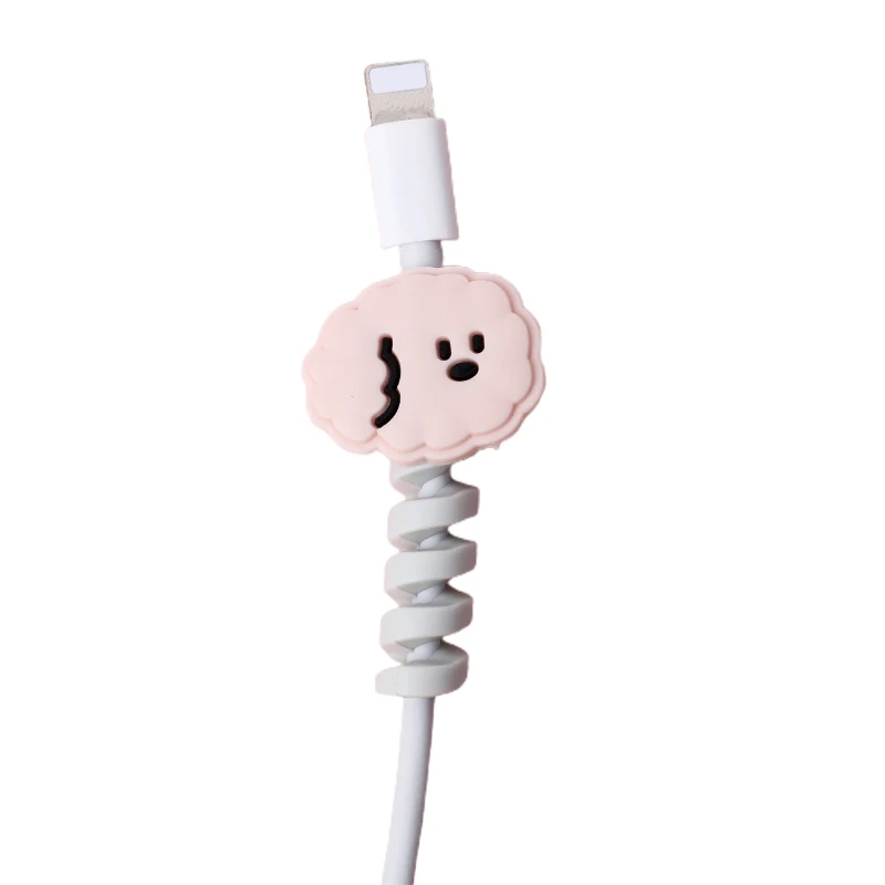 Cable protector de animales de dibujos animados lindo Cable Mini cubierta Cable de carga