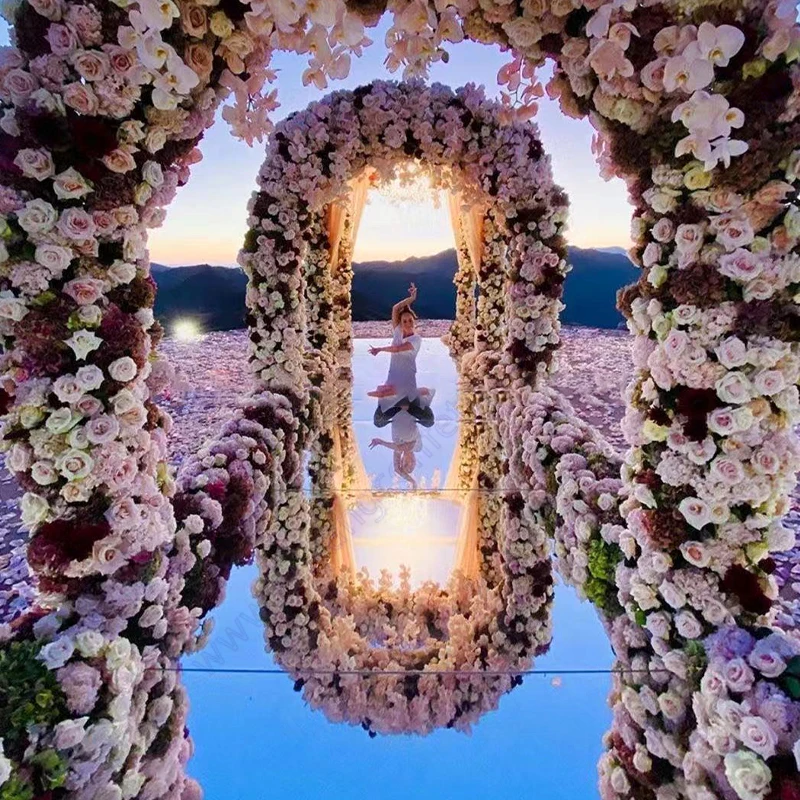 Backdrop Decor Thick Aisle Runner Walkway Centerpieces Activities Party Bridal Shower Pvc Stage Decoration Wedding Mirror Carpet