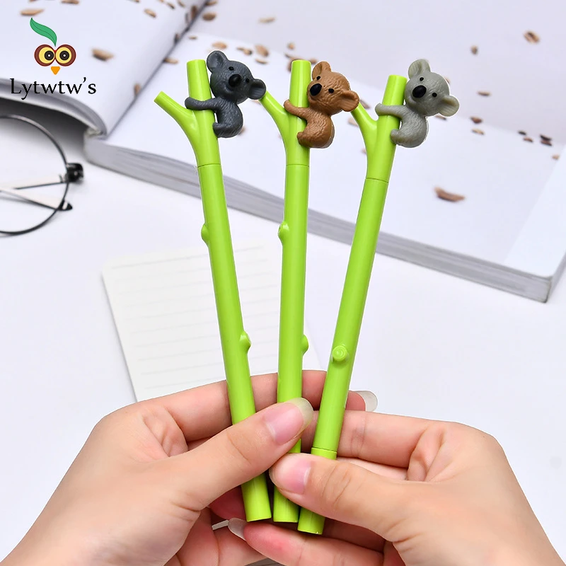 1 Pieces Lytwtw's Creative Cute Kawaii Koala Gel Pen Supplies School Office Stationery Lovely Pretty Funny Handles Pen