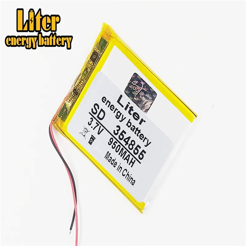 Tablette Lithium polymère 354855 3.7V 950mah, batterie avec panneau de Protection pour MP4 MP5 GSP produit numérique