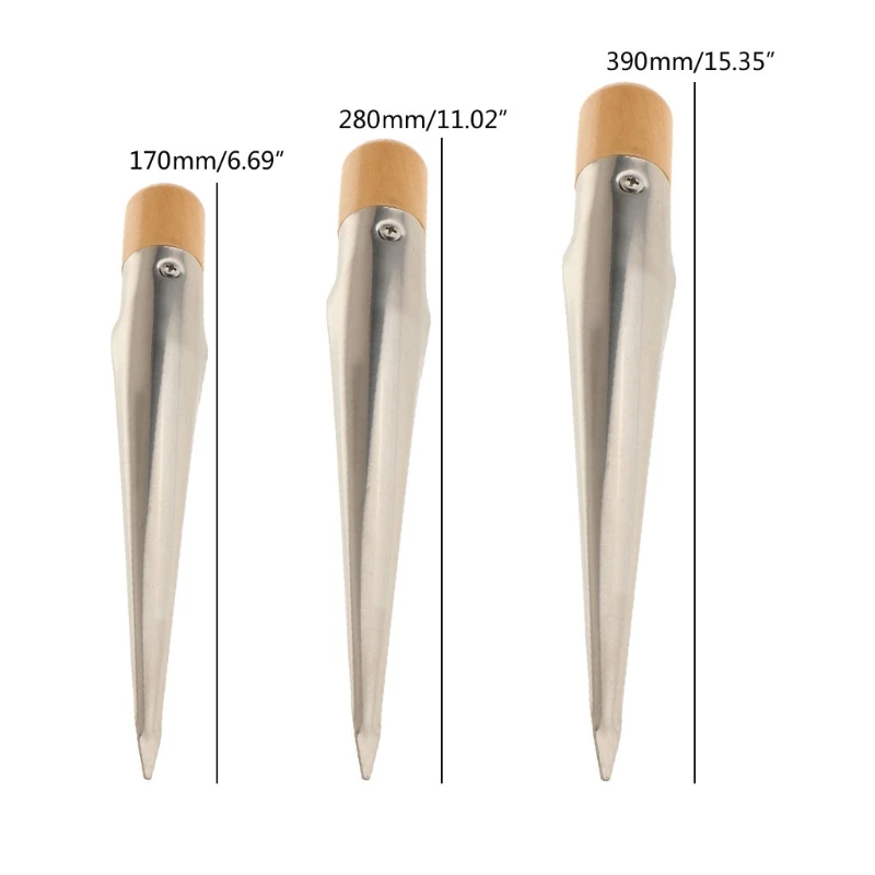 High Quality Wood Handle Splicing Spike for Rope Wire 170/280/390mm Stainless Steel Wire Organizer for Boat