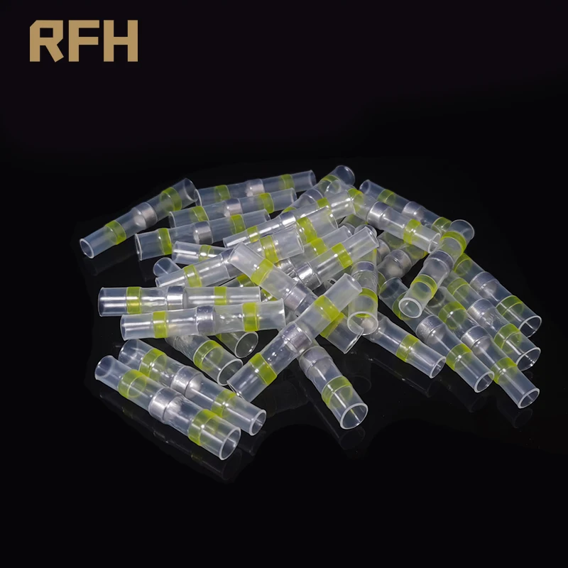 10 50 PCS Solder Seal Wire Connectors Heat Shrink Tube Soldering Connector Kit Automotive Marine Insulated