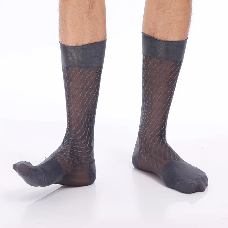 

Men's Socks Business Dress Socks Sexy Male Formal Dress Sexy Sheer Socks Business Men Wearing Ultra-thin Sexy Male Sheer Socks