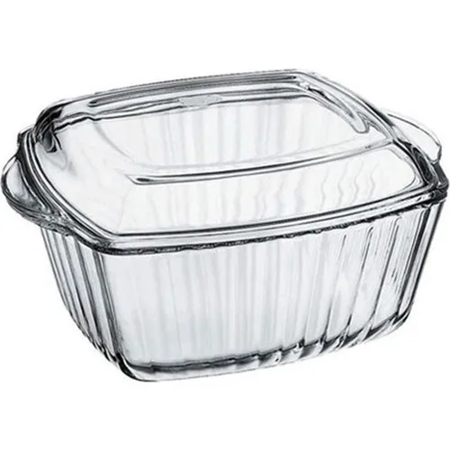 Pasabahce 59049 Square Clamshell Pyrex Cooking Pot 2600 cc