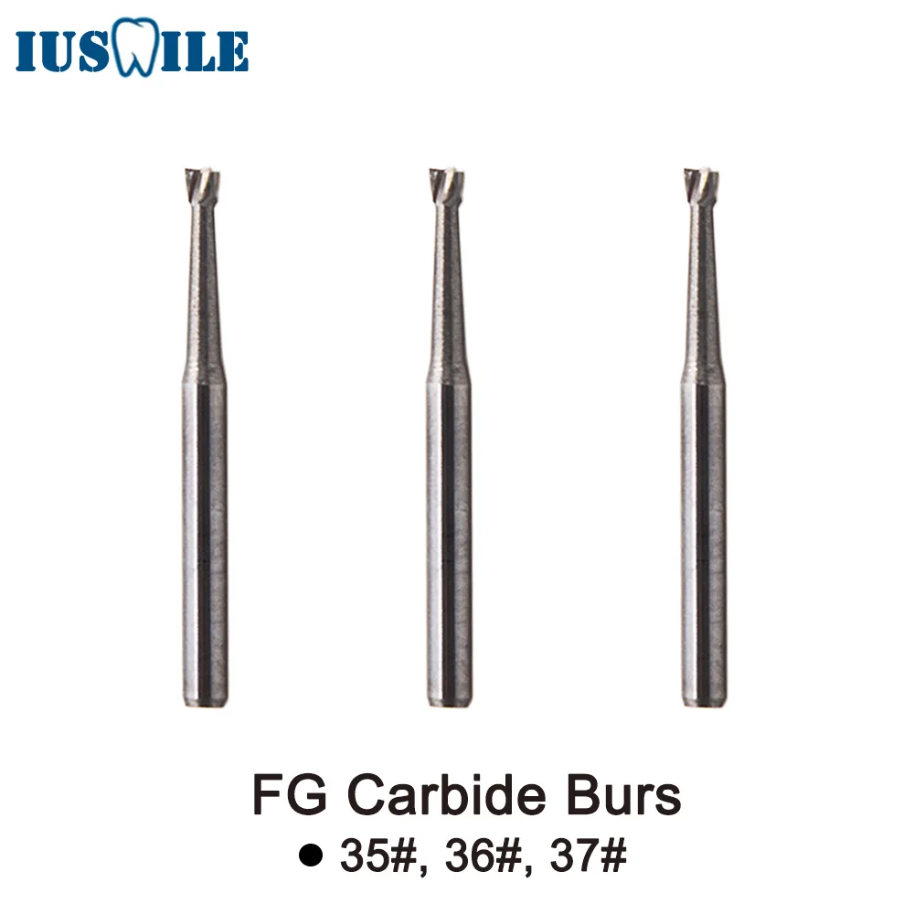 

10 PCS Dental Lab Inverted Cone High Speed FG Carbide Burs 35# 36# 37# Dental Product