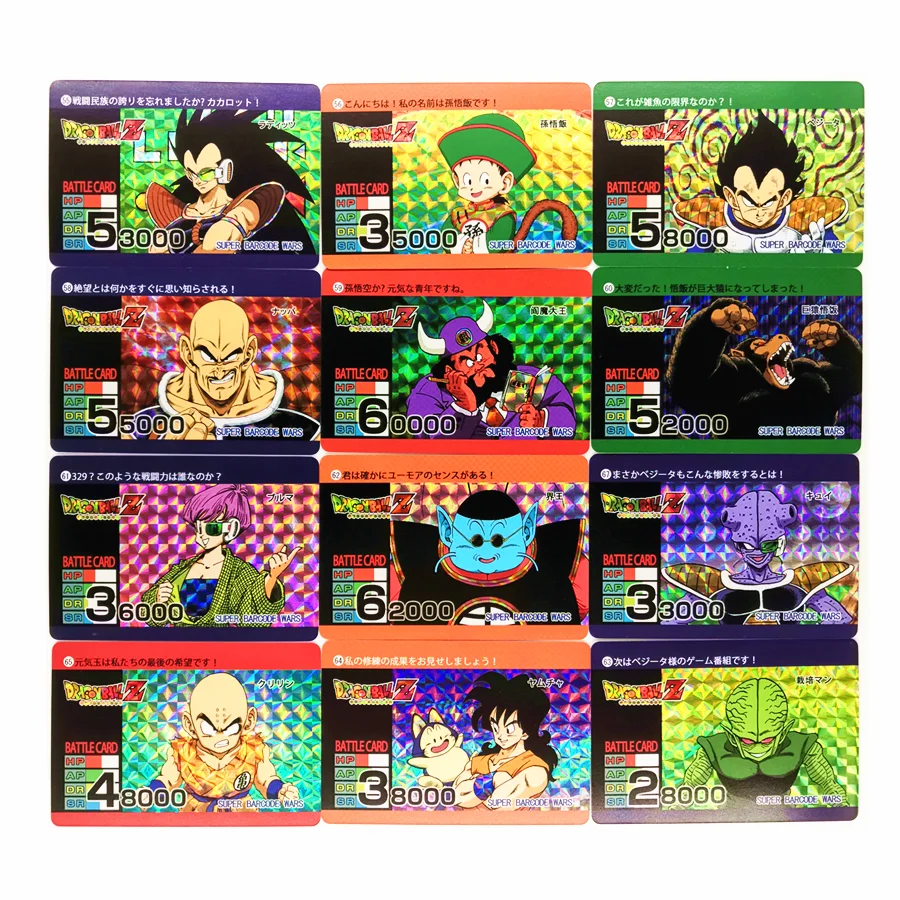 54pcs/set Super Saiyan Dragon Ball Z Barcode Heroes Battle Card Ultra Instinct Goku Vegeta Game Collection Cards