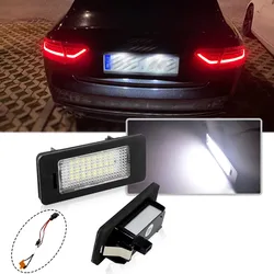 2PCS Canbus Error Free LED License Plate Light white 12v for Audi A1 A3 / A4 S4 B8/ A5 S5 8T / A6 C7/4G / Q3 8U / Q5 8R / TT 8J
