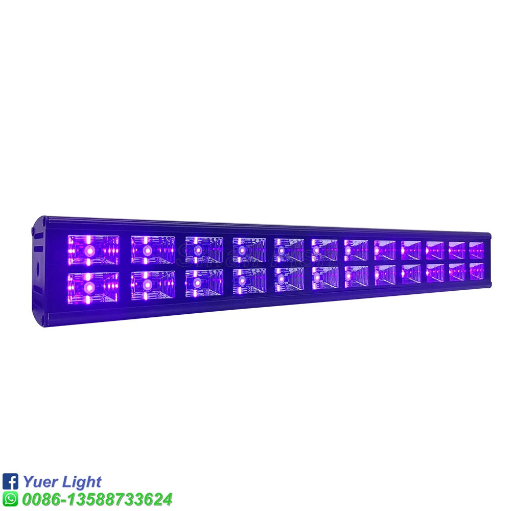 Imagem -04 - Led uv 24x3w Wall Wash Bar Luzes do Palco Controle Remoto Dmx Strobe dj Disco Festa Decoração de Casamento Indoor Flash Peças Lote