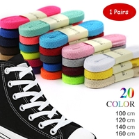 1Pair Thicken Flat Shoe laces Classic Solid Shoelaces for Athletic Running Sneaker Laces Shoes Boot 0.8 CM Width Shoelace String