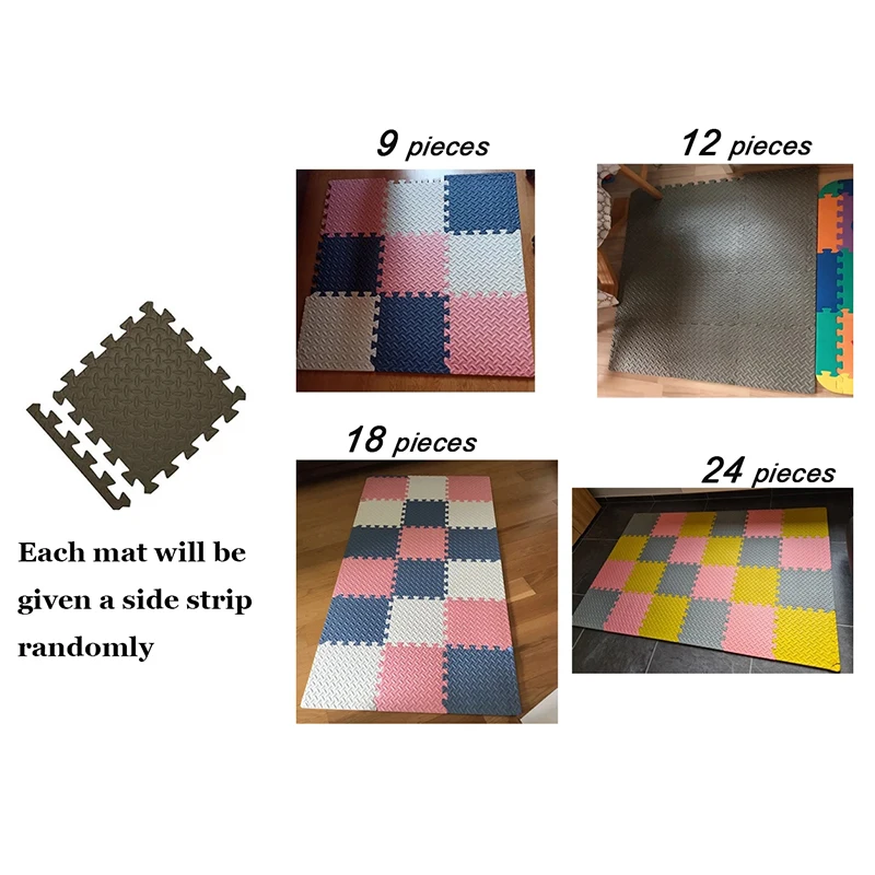 Ultimo colore Baby Foam Crawling Mat bambini EVA giocattoli educativi bambini Soft Floor Game Mat Chain Fitness Brick Gym Game Carpet