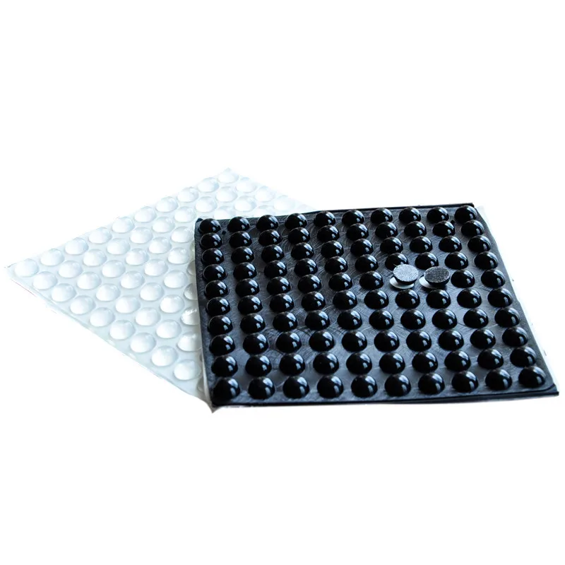 

128PCS 12mm x 6mm Clear Black Anti Slip Silicone Rubber Plastic Bumper Damper Shock Absorber Self-Adhesive Silicone Feet Pads