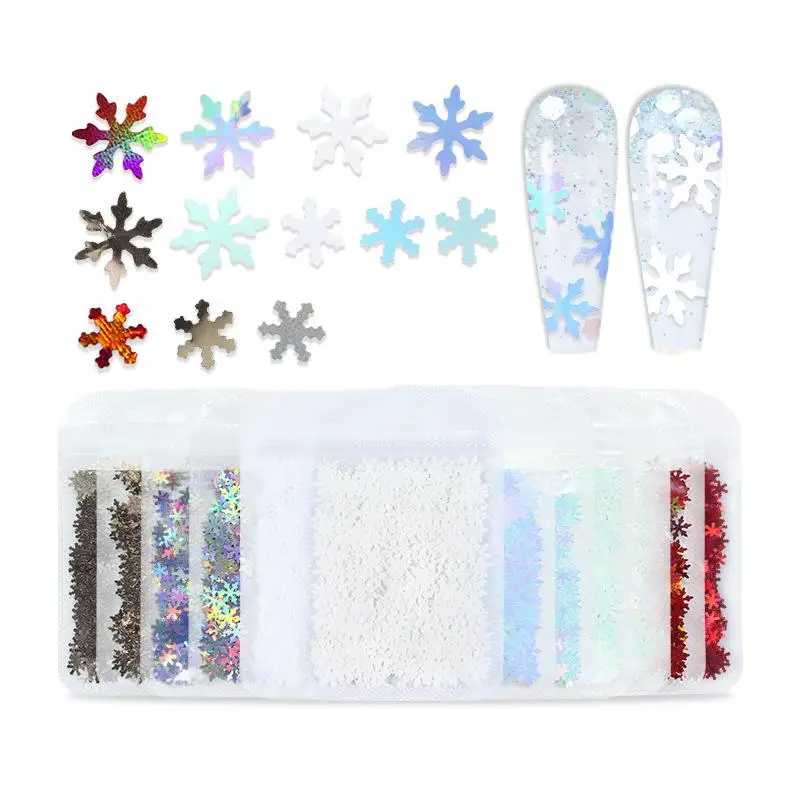 Epoxy Resin Filler Glitter Snowflake Sequins Crafts Flowers For Christmas Party Decoration DIY Jewelry Accessories Nail Art