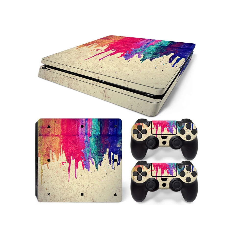 New Vinyl Decal Skin Sticker For PS4  For Playstation 4 Console Set + 2 Controller Skins Stickers