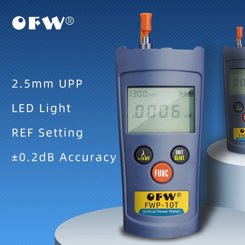 

FTTH Fiber Optical Power Meter Optic Cable Tester -70~+6/ -50~+26dBm OPM FC/SC/ST Connector