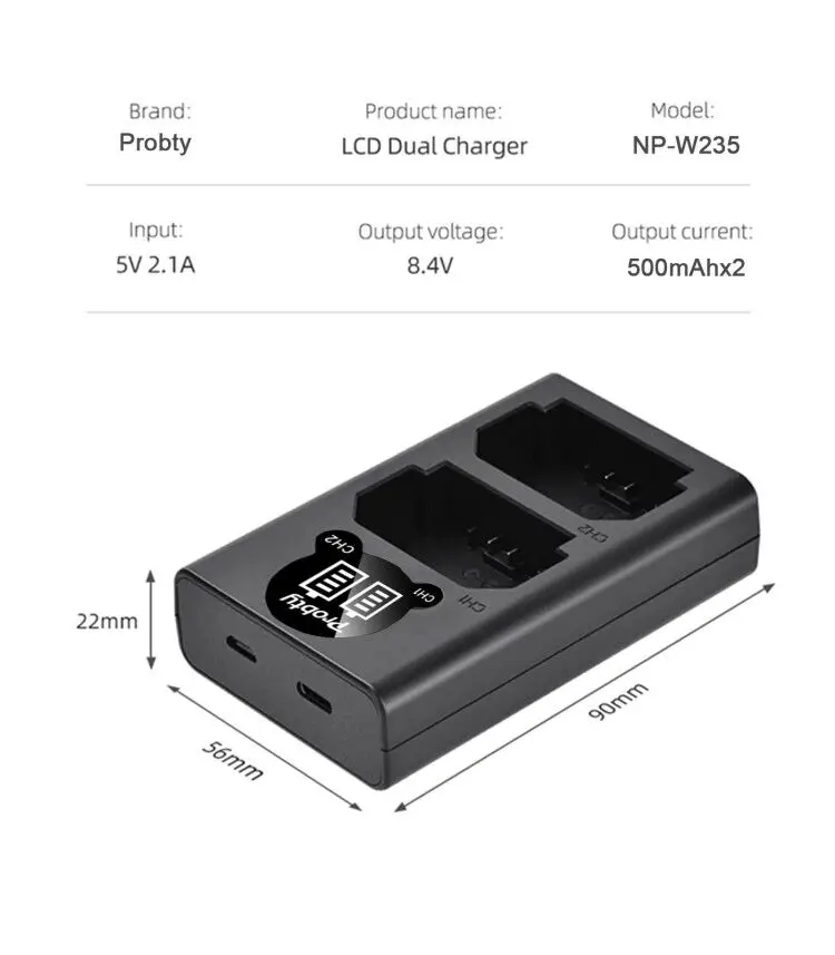 Oryginalny Probty 2600mAh NP-W235 NP W235 bateria do Fujifilm X-T5 X-T4 GFX 100S X-H2S GFX 50S II vg-xt4 pionowy uchwyt baterii