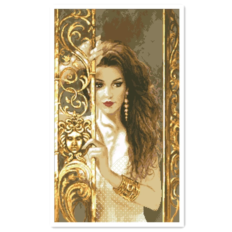 Waiting for you cross-stitch kits aida fabric 18ct 14ct 11ct counted white cloth cotton thread cross stitch wall hangings