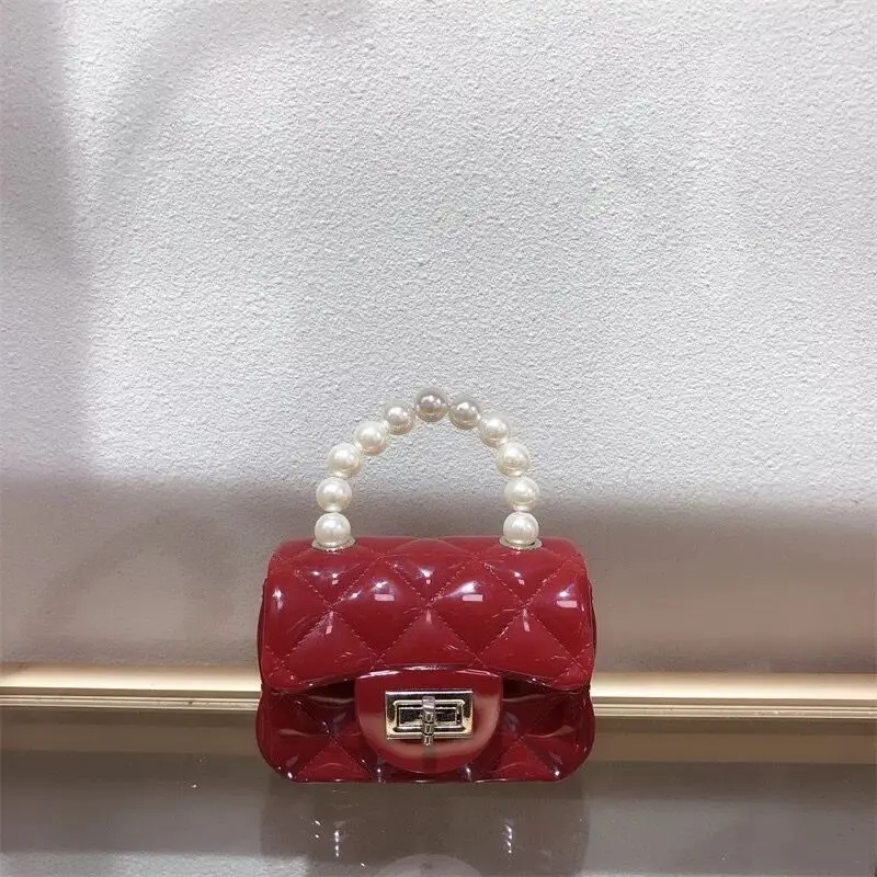 Just Tao! Summer Bag  jelly pearl handbags Girls mini shoulder bags Toddlers Small totes Candy Colors crossbody Bag Purse JT129