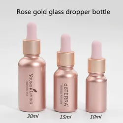 10/15/30/50ml Rose Gold Attar oil bottle Thickened Glass Bottle Essential oil Bottle for Perfume Oil With Glass Dropper Stick