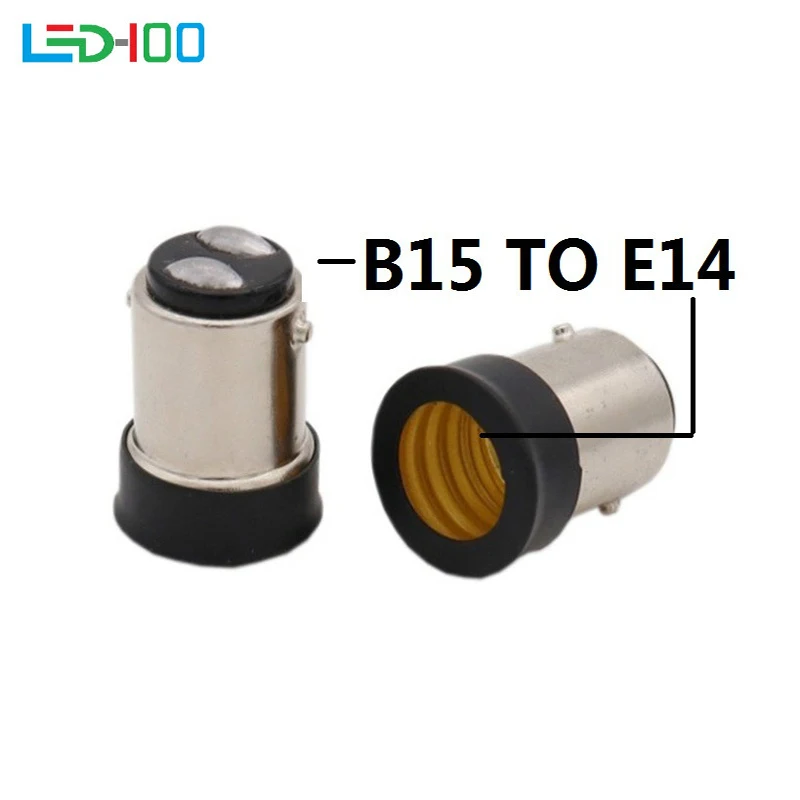 Portalámparas de conversión B15D a E14 B15D, nuevo inversor de base de lámpara BA15D, E14, B15 a E14