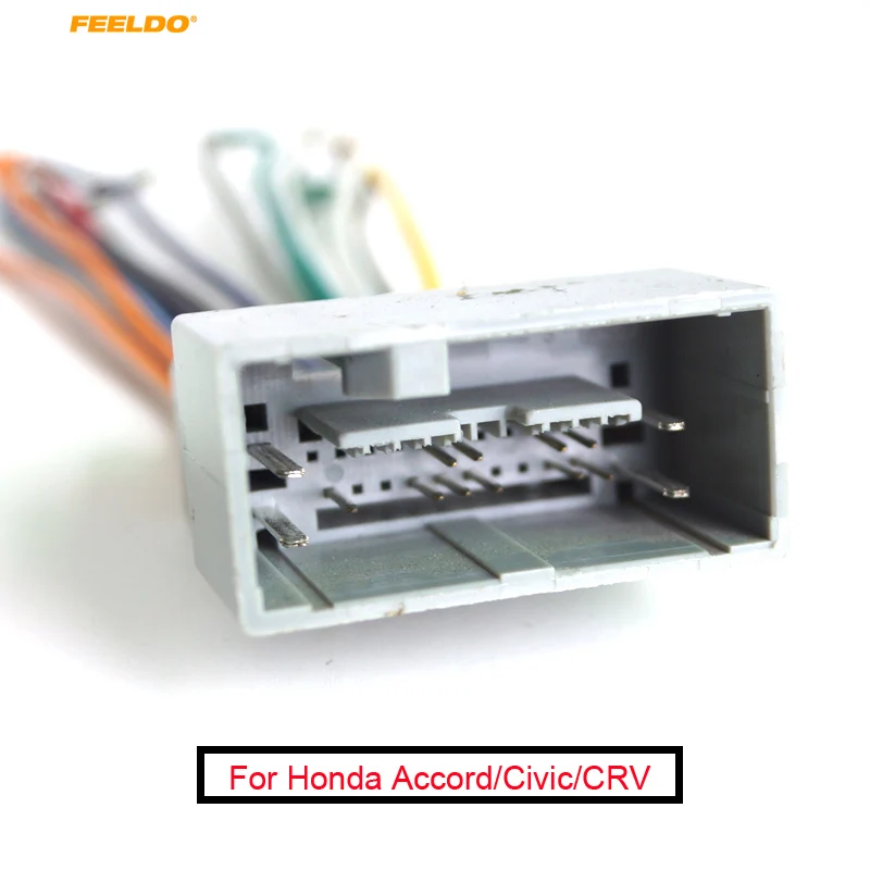 

FEELDO 10Pcs Car Radio Audio Stereo Amplifier Interface Wire Harness Plug for Honda Install Aftermarket CD/DVD Stereo