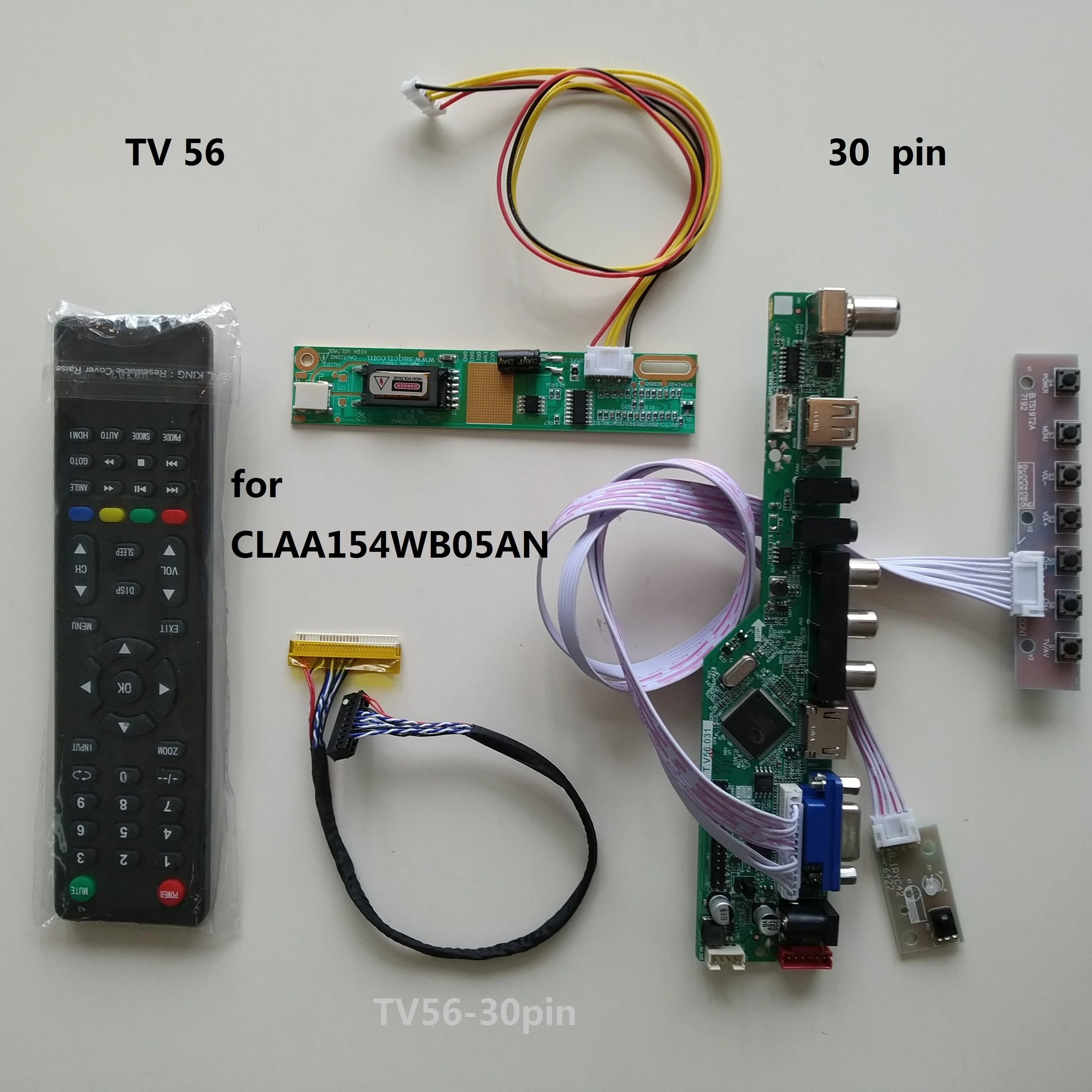 TV USB LED LCD AV VGA HDMI-compatible AUDIO Controller Board kit For CLAA154WB05AN 1280*800 15.4