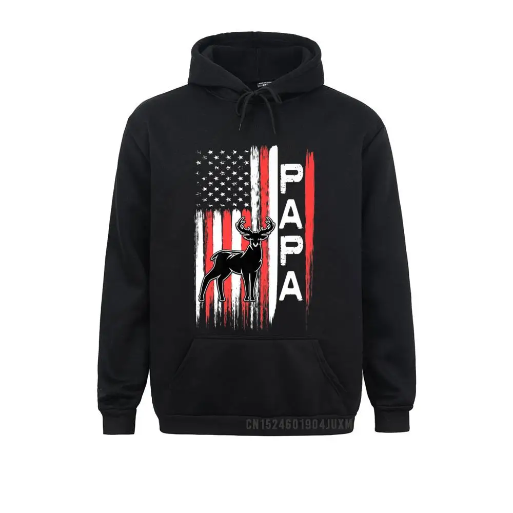 Mens Papa American Flag Deer Buck Huntin Gift From Grandkids Premium Manga Sweatshirts Fall Gift Hoodies Able Hoods Men