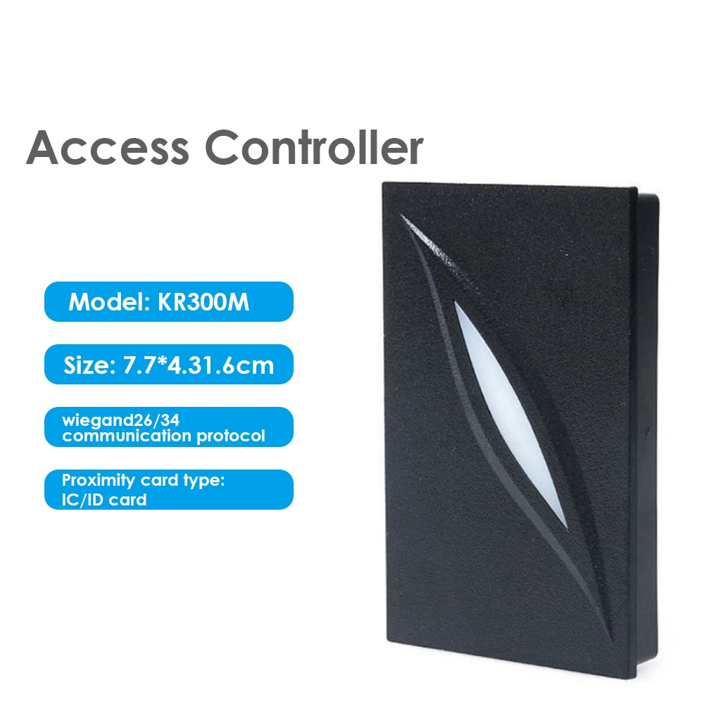 Porta Acesso Controle Wiegand Card Reader Kit, controlador de acesso, C3-100, C3-200, C3-400, RFID IC, leitor de cartão de identificação, KR101E, KR101M