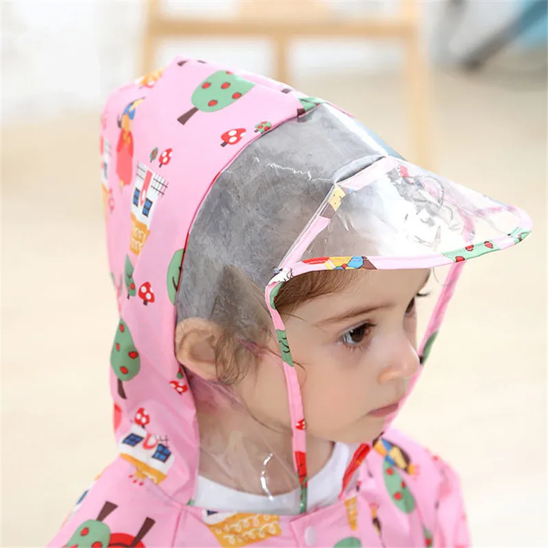 Children Girls Raincoats Fashion Animal Pattern Design Waterproof Rain Pants Kids Hooded Jumpsuit For Baby Boys 1-10 Ys Rainsuit