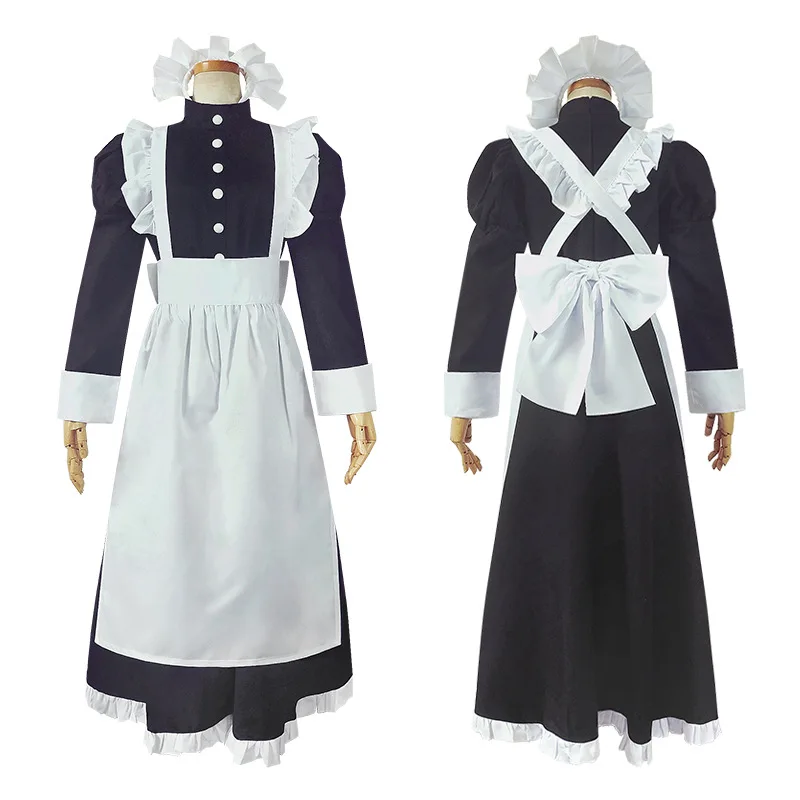 

HISTOYE Cosplay Costume The Black and White Maid British Style Costume Cafe Maid Coslplay Clothing for Women Halloween Party