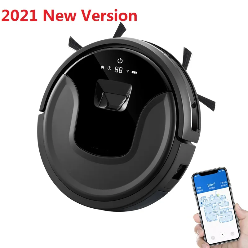 Newest Camera Visual+Gyroscope Navigation Robot Vacuum Cleaner With TUYA WiFi App Control,Smart Memory, Water Tank