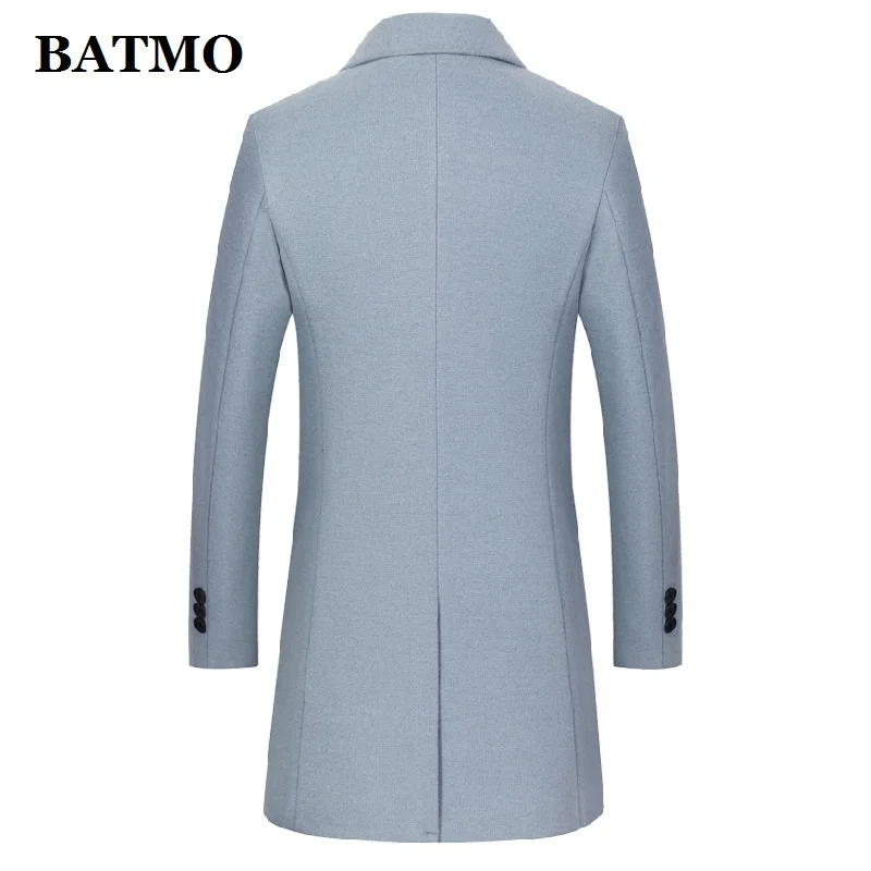 BATMO 2023 new arrival autumn&winter wool trench coat men, mens coat  men overcoat M8821