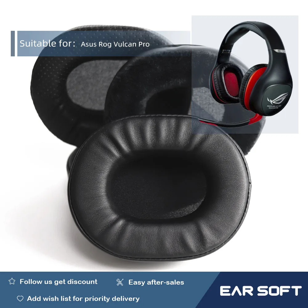 

Earsoft Replacement Ear Pads Cushions for Asus Rog Vulcan Pro Headphones Earphones Earmuff Case Sleeve Accessories