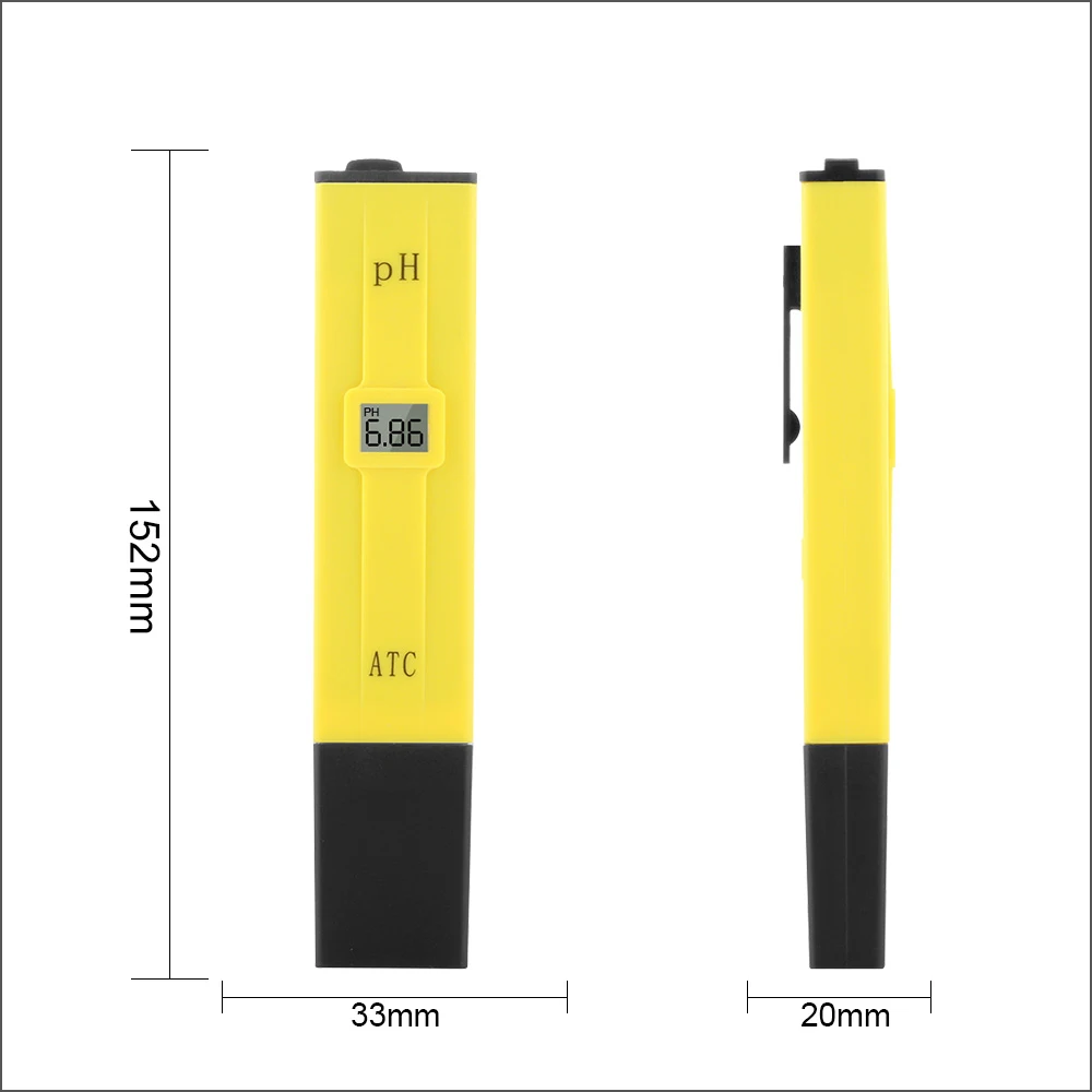 RZ PH Meter Water Hydroponics Digital PH Tester Pen 0.01 High Accuracy With 0-14 PH Range Household Drinking Pool Aquarium