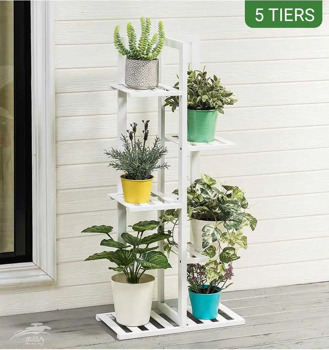 Flower Shelf Multi-layer Indoor Home Balcony Decoration Rack Wooden Living Room Simple Flower Pot Multilayer Rack House Display