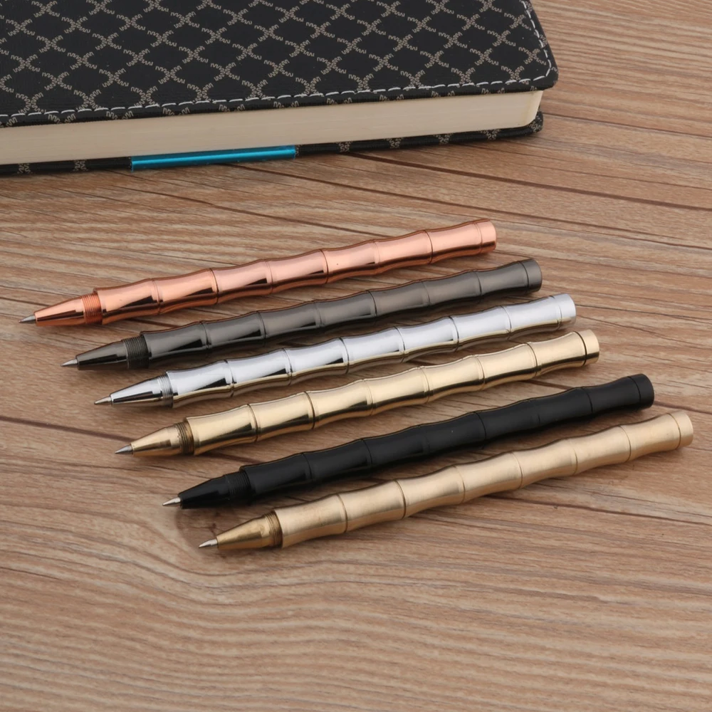 

classic Trim Rollerball Pen Detachable Bamboo brass GOLDEN ROSE SILVER Gun black Stationery Office school supplies Writing