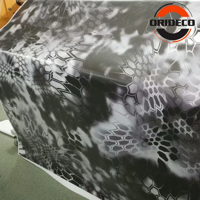 1.52X5/10/15/20/25/30M New Arrival Snake skin Imitation Film Camo Vinyl Foil DIY Full Car Decals Car Styling